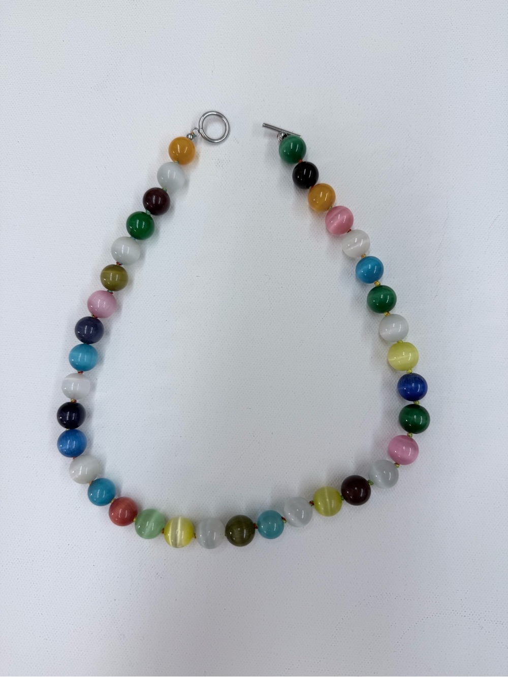 Multicolor Glass Beaded Necklace - Vibrant Round Beads jewelry